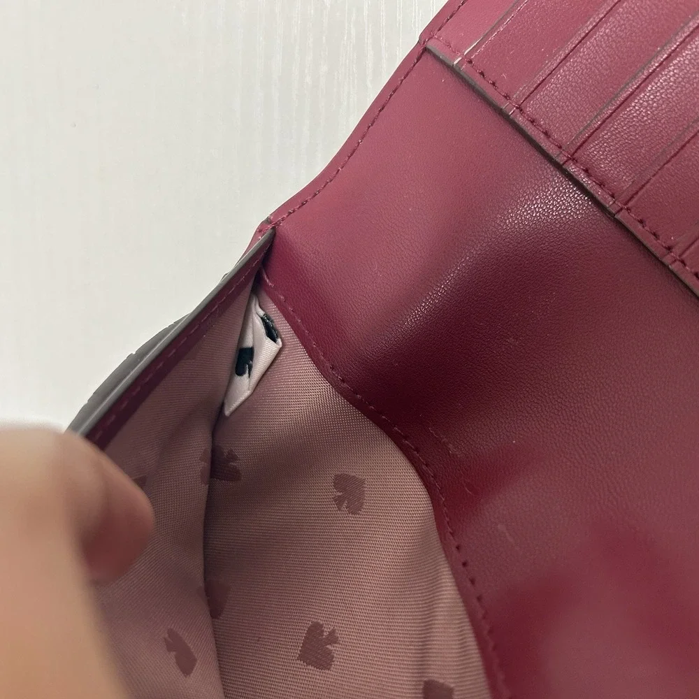 Kate Spade Jackson Medium Universal Phone Wristlet Cherrywood Pebbled Leather